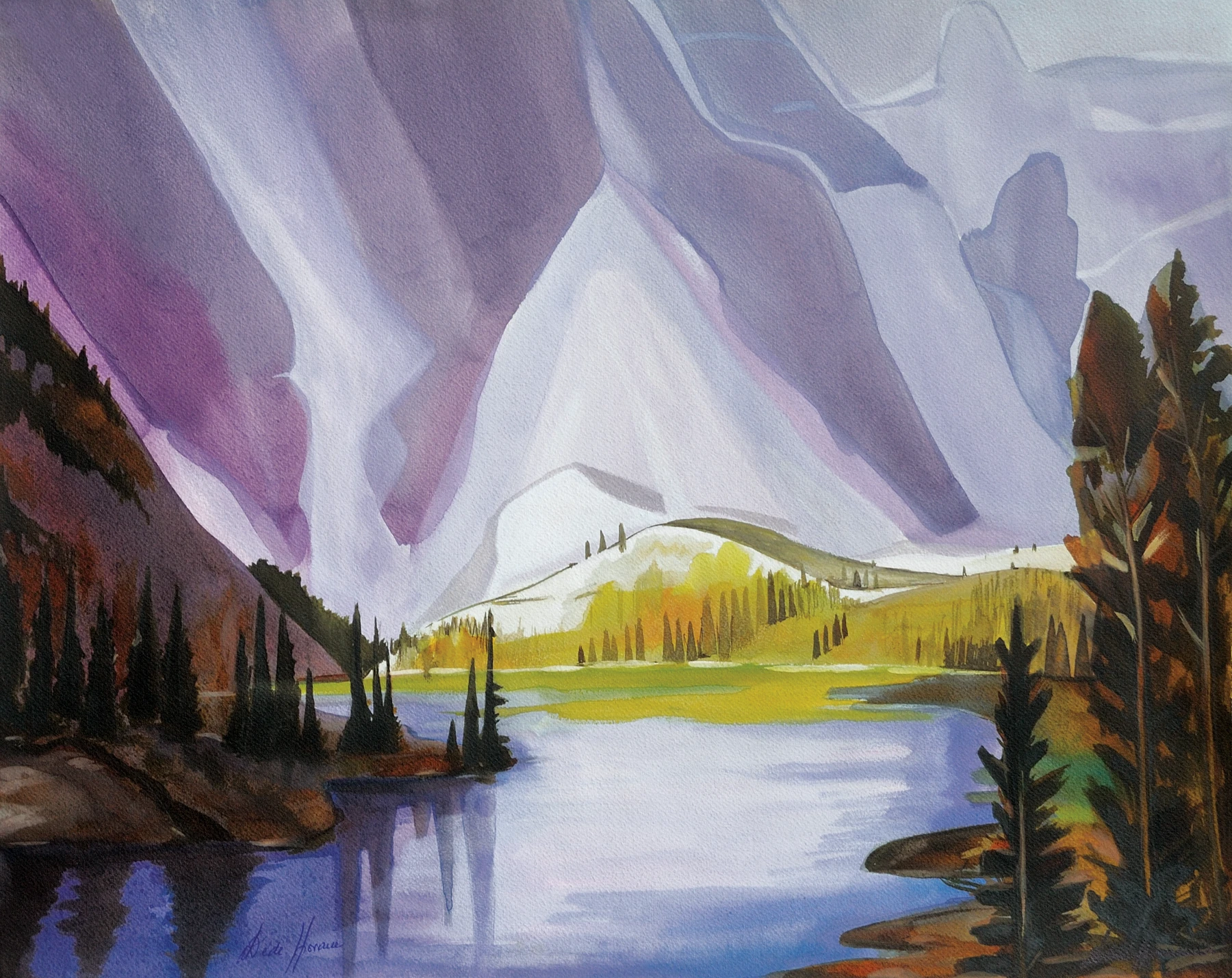 Sur le lac by Dédé Hourani